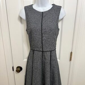 EUC Women's H & M Fall Winter Holiday Party Black Tweed Dress Size 6